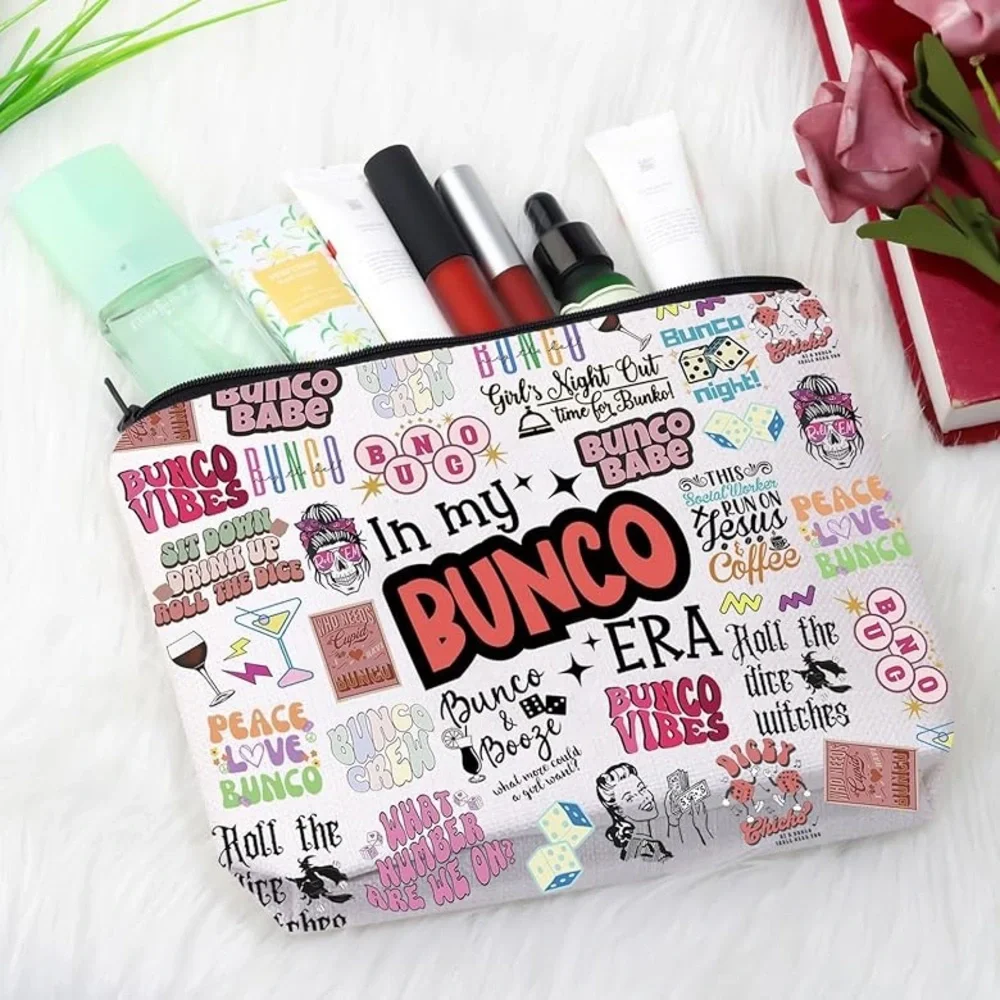GJTIM women’s Bunco Game Kit Graphic Makeup Bag